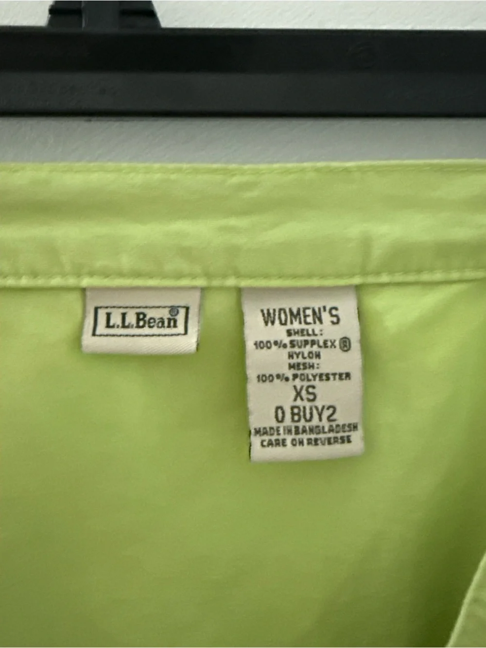 L.L. Bean Bright Green Drawstring Mini Skirt